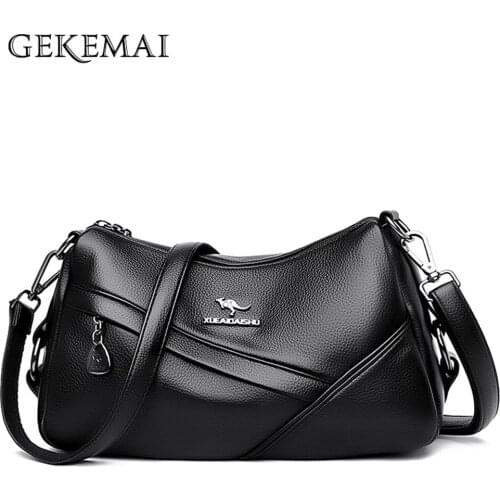 Fashion Letter Design High Quality Leather Ladies Shoulder Bag Solid Color Designer Women Messenger Bags Casual Womens Wallet