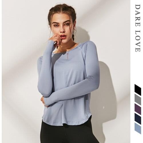 SALSPOR Women Yoga Shirts Breathable Solid Training Running Fitness Loose Sportwear Shirts Outdoor Sport Gym Shirts Clothes