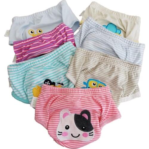 Reusable Baby Training Pants Infant Cotton Shorts Underwear Cloth Diaper Nappies Baby Waterproof Potty Training panties 1 Pcs