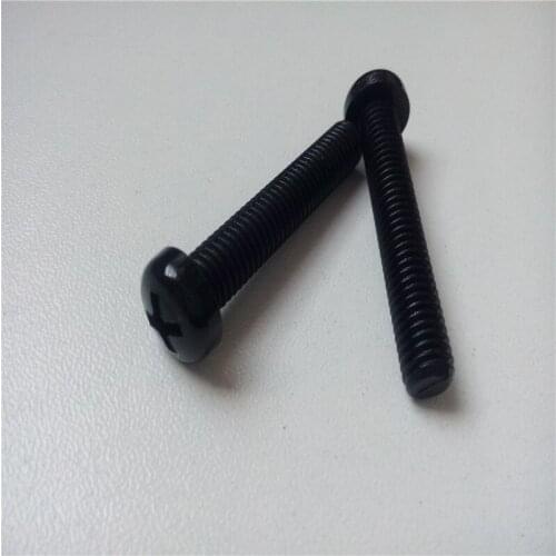 100pcs nylon round head screws M6*35mm black bolt Plastic screws no rust