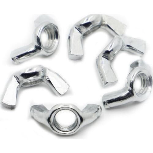 10pcs M3 M4 M5 M6 M8 M10 M12 Zinc-plated Carbon Steel Hand Tighten Nut Butterfly Nuts Wing Nuts DIN315