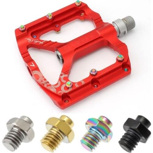 50PCS Aluminum Alloy Bicycle Pedal Bolt Pedal Fixed Studs Anti-Slip Mountain Bike Screws M4 Pedal Anti-Slip Screws