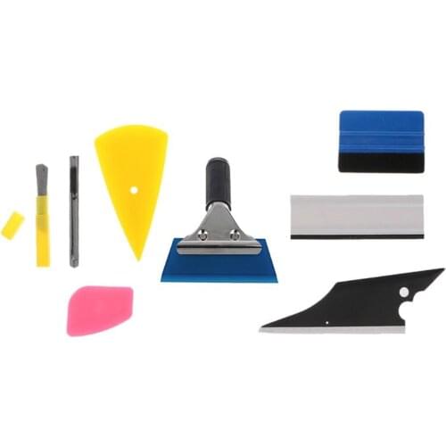 8Pcs Car Window Tint Wrapping Vinyl Tools Squeegee Scraper Applicator Kits Set Drop