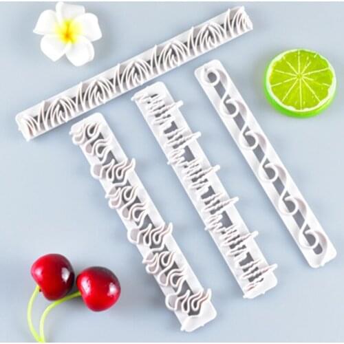 875A 4pcs/set Plastic Element Fondant Cookie Cutter Cake Mold Chocolate Decorating Tools Baking Accessories