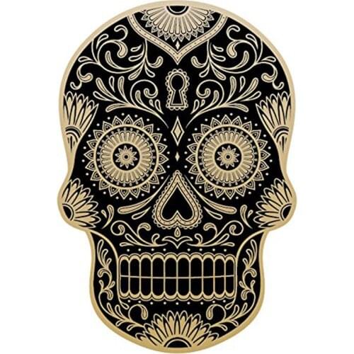 Car Decal day of death rock music rock retro sugar skeleton window interesting car supplies car decorative PVC decals