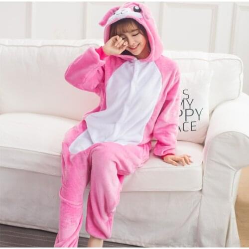 Soft Bunny Kigurumi Pajamas Girl Animal Onesie For Adults Rabbit Pyjamas For Women Cosplay Sleepwear Halloween Costume Bodysuits