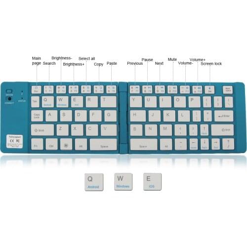 Wireless Bluetooth Keyboard For Ipad Tablet Foldable Portable Computer Keyboards Slim Folding Mini Keypad For Android Smartphone