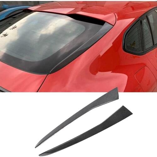 For X4 Rear Window Side Spoiler Wing for BMW X4 G02 2019 2020 Car Rear Side Spoiler Lip Wing Trim Cover Gloss Black/ Carbon Look