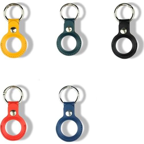 Bumper Case for Apple Airtags Slim Protective Cover Leather Lightweight and Shock Cases for Airtag Tracker Anti-lost