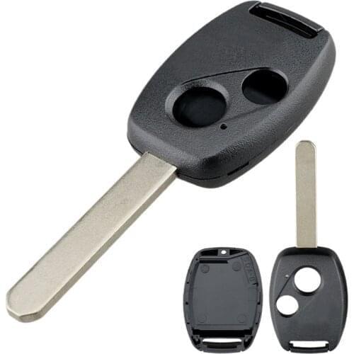 2 Buttons Black Replacement Portable Key Case Shell Keyless Remote Fob Uncut Blade Fix Master for Honda Convenient Accessories