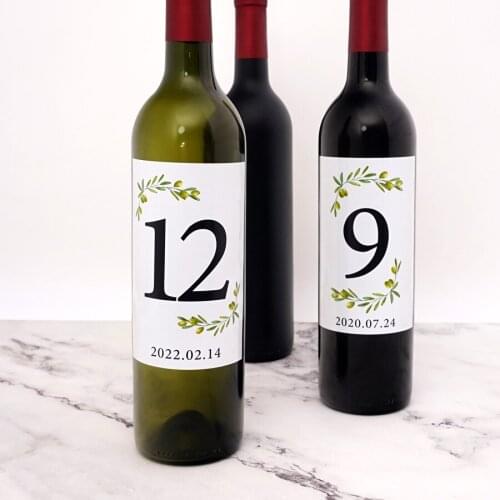 Wine Wrappers Personalized Engagement Date Wine Bottle Labels Stickers DIY Wedding Decoration Custom Party Supply 9x12.7cm