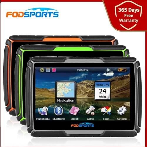 Fodsports 4.3 Inch Gps Motorcycle Navigator Windows 6.0 Navigatore Moto WiFi Bluetooth Navigation Tracker 8GB Memory Free Map