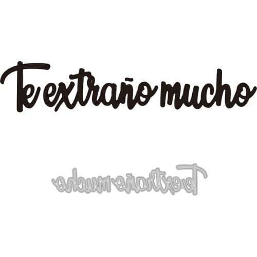 Spainish Words Die Cuts Scrapbooking Stencil Template for DIY Embossing Paper Photo Album Gift Cards Making Dies New Cut 2020