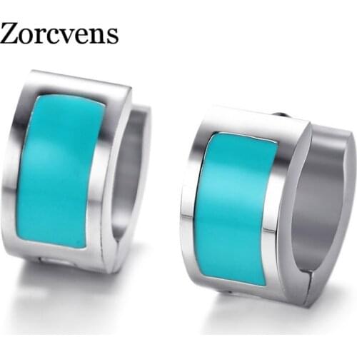 Modyle Ethnic Earring Colorful Resin Daily Gift Brincos Jewelry Stainless Steel Stud Earrings for Women