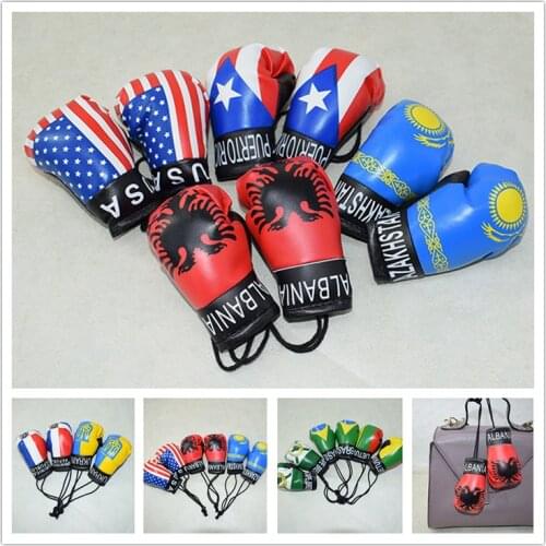 10CM large simulation boxing glove pendant boxing hall match flag gloves decorated mini small glove key fodding