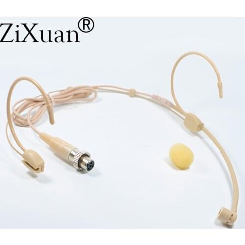 Mini XLR 4 Pin 4Pin Screw Locking Earset Head-Mounted Mic Headset Microphone Mike For Mipro Wireless System Bodypack Transmitter