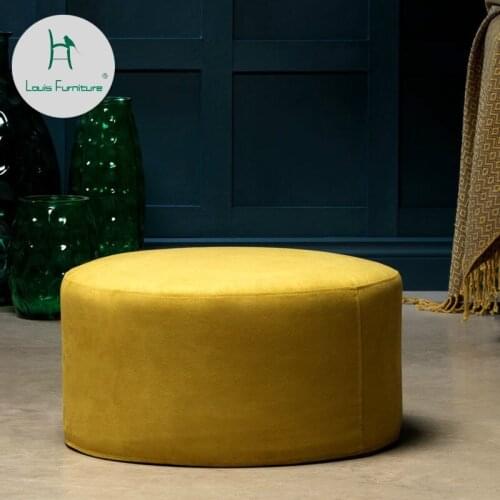 Louis Fashion Stools Ottomans Shoes Store Clothing Shop Sofa Shoes Circular Rest Sofa Stool