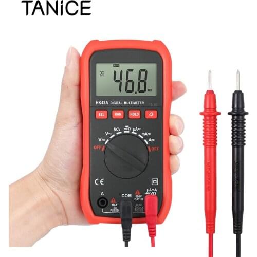 TANiCE Digital Multimeter 2000Counts AC DC Current Voltage Resistance General Measurement Tool With 15mm LCD Display & Backlight