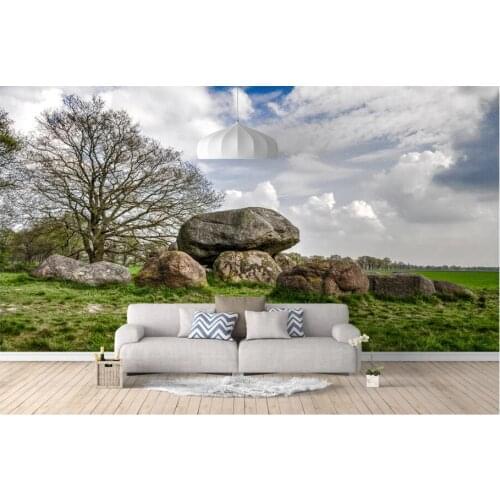 Custom mural 3d photo wallpaper European-style stone pile forest green landscape living room wallpaper for walls 3 d in rolls