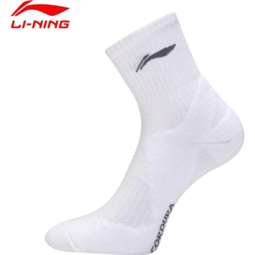 Li-Ning Unisex Training Mid Cut Socks Size 39-46 Durable LiNing Comfort Sports Socks AWSR030