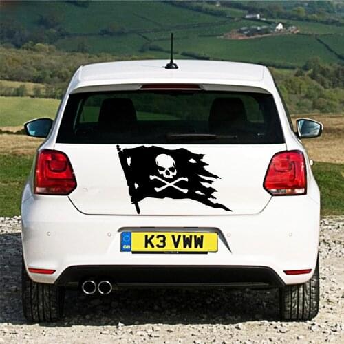 Newest skull flag Auto Stickers On The Car Art Car Decals New Design Pattern