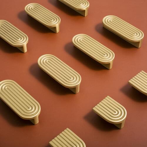 1.26'' 2.52'' Brass Handles for Cabinet Gold Furniture Hardware Kitchen Cupboard Knobs European Luxe Living Wardrobe Pulls