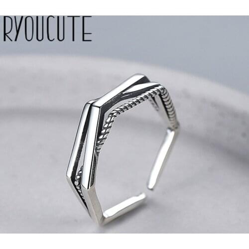 Exaggerated Personality Boho Hexagon Rings For Women Charm Engagement Rings Men Vintage Knuckle Finger Jewelry