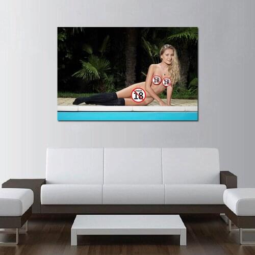 Sexy Blonde Girl Adult Model Hot Body Photo Decorative Posters and Prints Wall Art Canvas Painting Wall Picture For Living Room