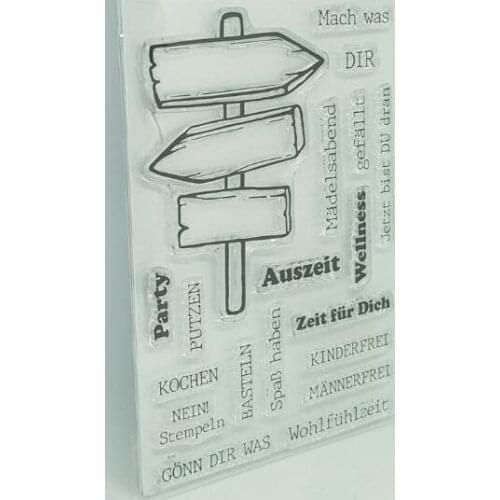 German Words Transparent Clear Stamps for DIY Scrapbooking/Card Making/Kids Christmas Fun Decoration Supplies ST0661