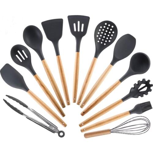 Silicone Kitchenware Cooking Utensils Set Spatula Baking Kitchenware Cookware Set with Storage Box Kitchen Tool Accessories