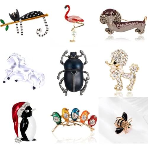 Cute White/Black Dripping Oil Dachshund Brooch Cute Puppy Brooch Pin Coat Button Pins Denim Pin Badge