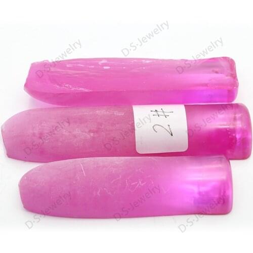 Synthetic 1# Pink Color Rough Raw Material Red Corundum Stone Uncut Lab Created RubyS For Jewelry Making