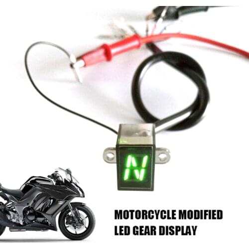 12V Universal LED Digital Gear Indicator Motorcycle Display Shift Position Sensor Waterproof Display Instrument