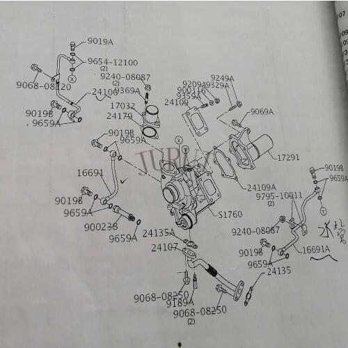 High Quality VHS166913740 VH16027E0050 PIPE COOLANT Excavator Spare Parts forKOBELCO SK200-8 SK250-8