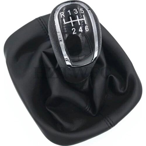High Quality 6 Speed Car Gear Shift Knob With Leather Boot For Skoda Fabia I MK1 1 1999-2008