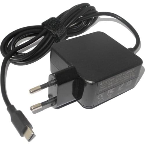 USB Type C Charger 45W 20V 2.25A USB C PD Power Supply Adapter for Lenovo Asus Hp Laptop Phone Charger