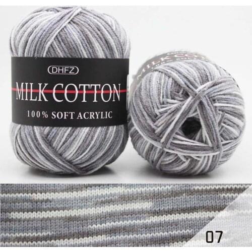 1pc=50g Milk Cotton Combed Yarn Soft crochet yarn Baby Yarn Crochet for knitting Wool scarf Hand Knitting DIY sale A5MX0002