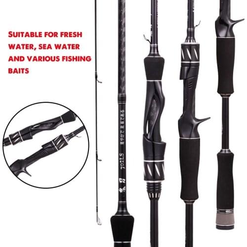 2021 New Lure Fishing Rod Carbon Spinning Baitcasting FUJI Guide Travel Lure Rod 3-50g ML/M/MH Casting Spinning/baitcasting Rod