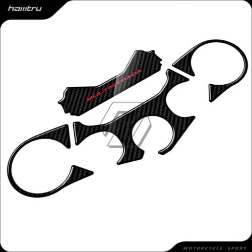 3D Carbon-look Upper Triple Yoke Cover Protector Case for Ducati Multistrada 2011-2014