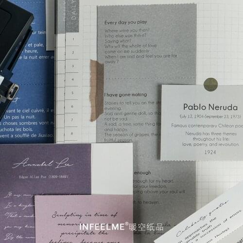 5Sheets/pack Retro Poetry Sentence Memo Pad Agenda List Notepad Diary Stationery School Office Supplies Bullet Journal sl2443