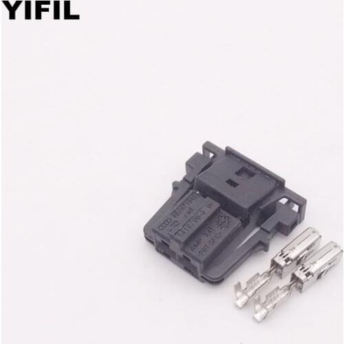 5pcs/lot 2 Pin/Way TE AMP Audio Speaker Plug Connector Socket Housing For Volkswagen VW Audi 4E0 971 942 1418796-3 B