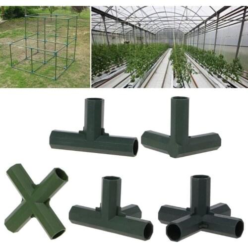5Pcs Plastic 16mm 3/4/5 Ways Hose Connector DIY Assemble Rack Tube Joint Adaptor garden tools