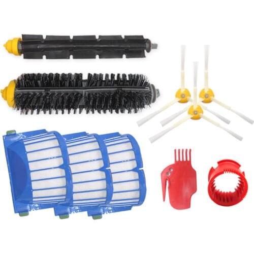 9pcs/Set Sweeping Robot Fittings 630 650 664 Main Brush Filter Fittings Suite for Adapt IROBOT Roomba 6 Series 600 Sweeper