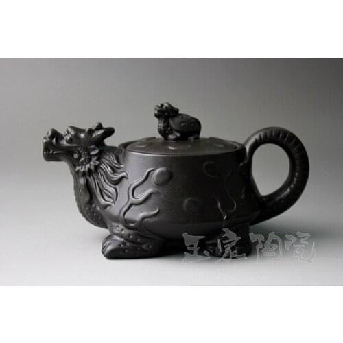 Authentic yixing teapot Purple clay tea pot handmade kettle 170ml tea set tea pot dragon turtle pot handmade teapot