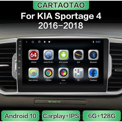 Android 10.0 car radio GPS navigation WiFi CarPlay multimedia player for KIA Sportage 4 KX5 2016-2018 DSP RDS IPS NO DVD 2din