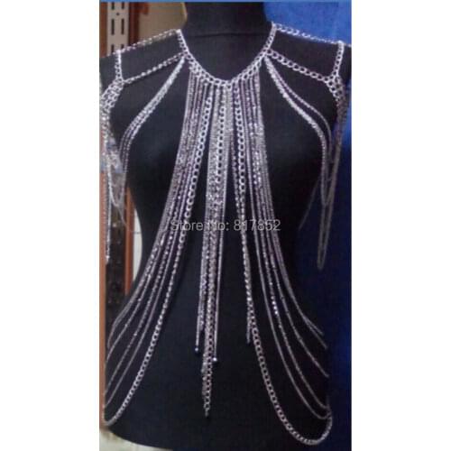 FREE SHIPPING! NEW STYLE BY418 SILVER CHAINS JEWELRY CHAIN MULTI-LAYERS FULL Chains JEWELRY 3 COLORS