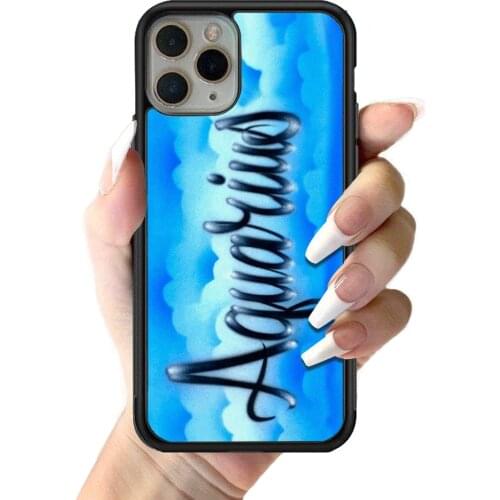 Aquarius Phone Case for iPhone 12 mini 11 pro XS Max X XR 6 7 8 plus SE20 High quality TPU silicon and Hard plastic cover