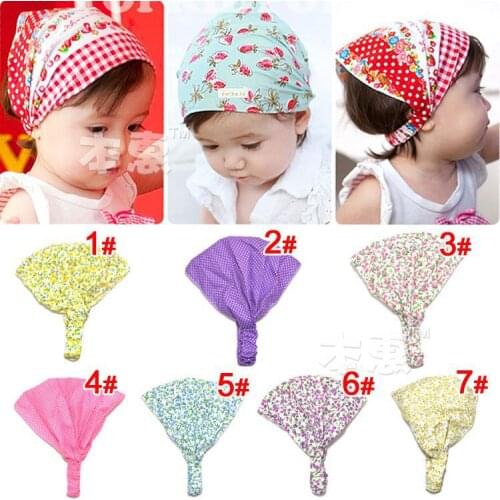 Baby hat daily hairband headband hair band for baby girls colorful flower hat band flower plaid hair accessories newborn props