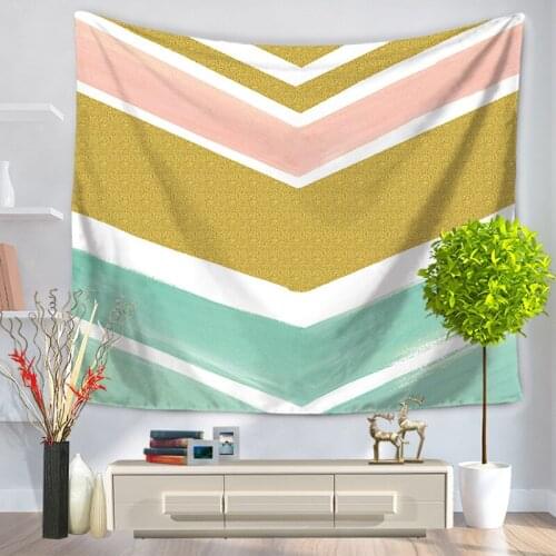 Home Decorative Wall Hanging Carpet Tapestry Rectangle Bedspread Color Geometric Pattern GT1008
