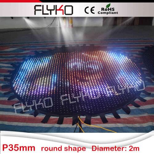 Energy saving P3.5cm round shape Diameter of 2 meters Flyko Cartoon film LED video curtain
